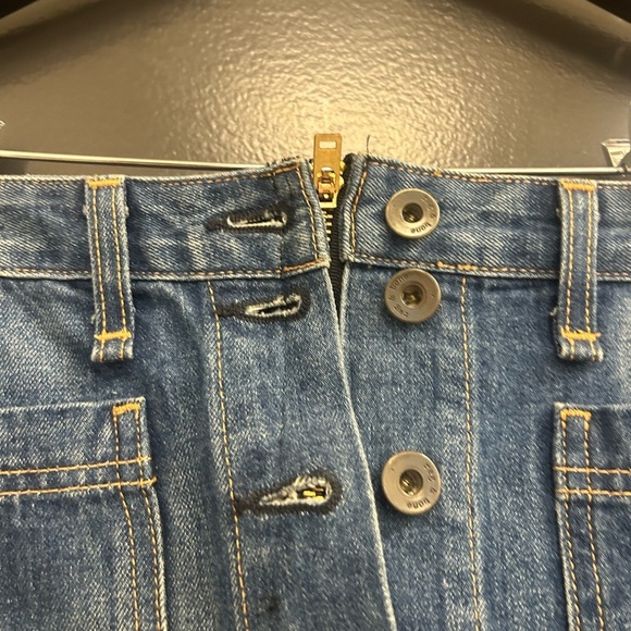 rag & bone size 28 front “open buttons” Blue Denim Skirt EUC - Picture 8 of 14